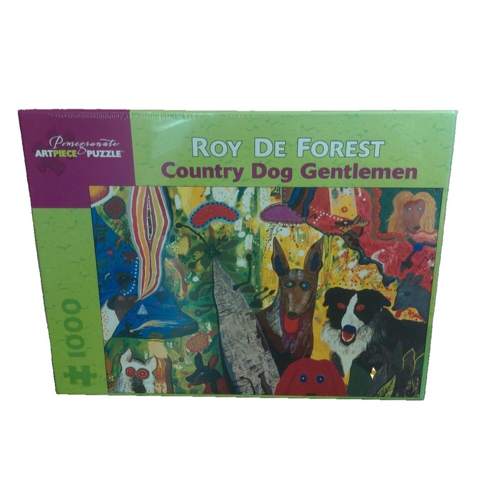 Pomegranate Roy De Forest Country Dog Gentlemen 1000 Piece Jigsaw Puzzle
